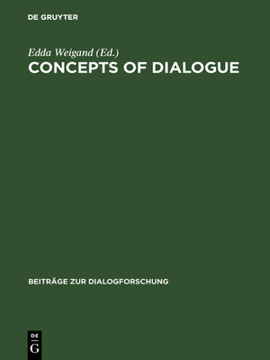 cover image of Concepts of dialogue